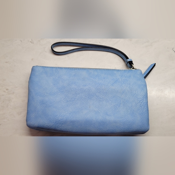 Juicy Couture Pre-owned Sky Blue Wristlet Pink Interior - Picture 2 of 8